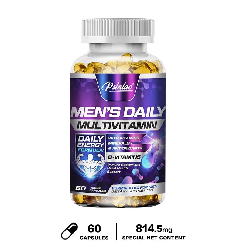 Men's Daily Multivitamin Supplement - Provides Cognitive Brain Health, Energy and Stamina, and Muscle Mass