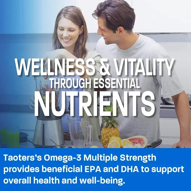 Fish Oil Omega 3 - Helps Improve Eyes, Joints, Antioxidants, Improves Skin Health, Brain Function and Supports Immunity