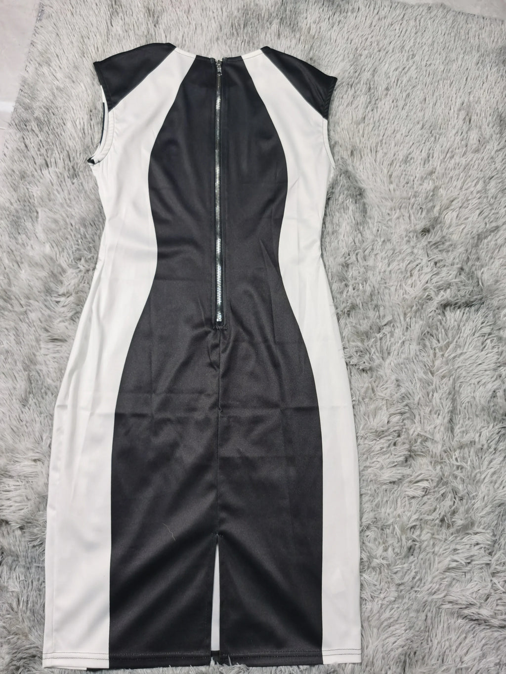 2025 Summer Women's Dresses Fashion Elegant Colorblock Round Neck Sleeveless Casual Bodycon Mini Daily Dress for Female