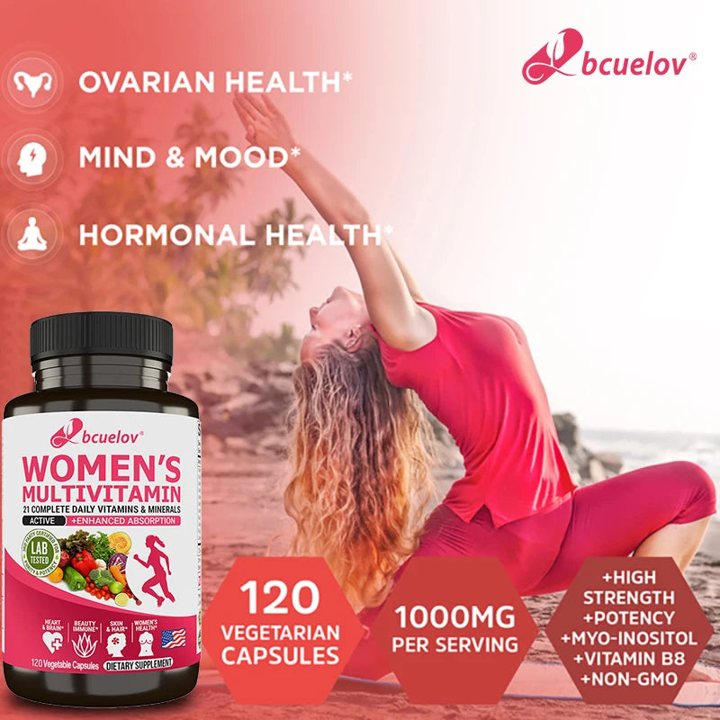 Women's Multivitamin Multimineral Supplement - Magnesium Biotin Calcium Zinc Selenium - Supports Joints Skin Nails