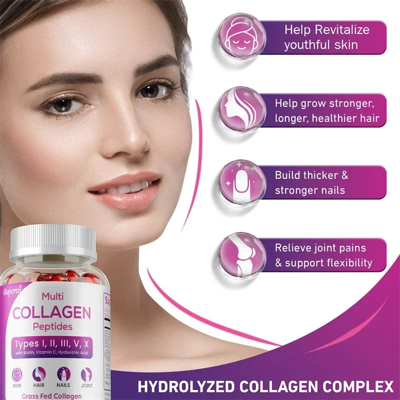 Collagen Peptides -  Anti-Aging, Reduces Wrinkles, Hair, Skin, Nails, Digestion and Joint Support, Gluten-free