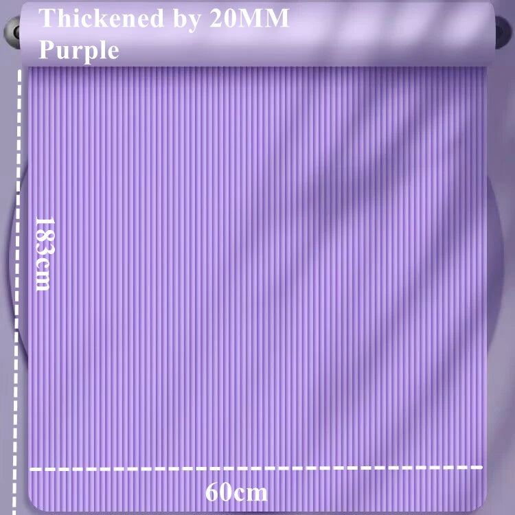 20MM 183×60cmThick Yoga Mats Anti-slip Sport Fitness Mat Blanket for Exercise Yoga and Pilates Gymnastics Mat Fitness Equipment