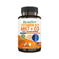 Vitamin K2 (MK7) with D3 Supplement - Vitamin D & K Complex- Bone Teeth Muscle Joint Heart Immune Support and Calcium Absorption