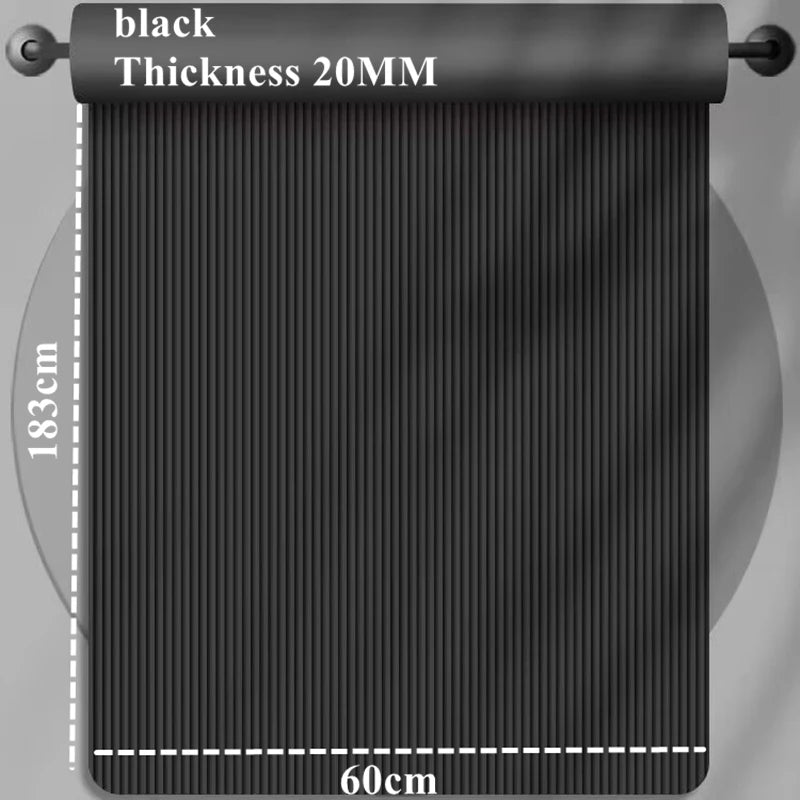 20MM 183×60cmThick Yoga Mats Anti-slip Sport Fitness Mat Blanket for Exercise Yoga and Pilates Gymnastics Mat Fitness Equipment