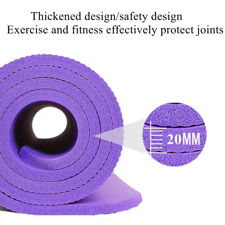 20MM 183×60cmThick Yoga Mats Anti-slip Sport Fitness Mat Blanket for Exercise Yoga and Pilates Gymnastics Mat Fitness Equipment