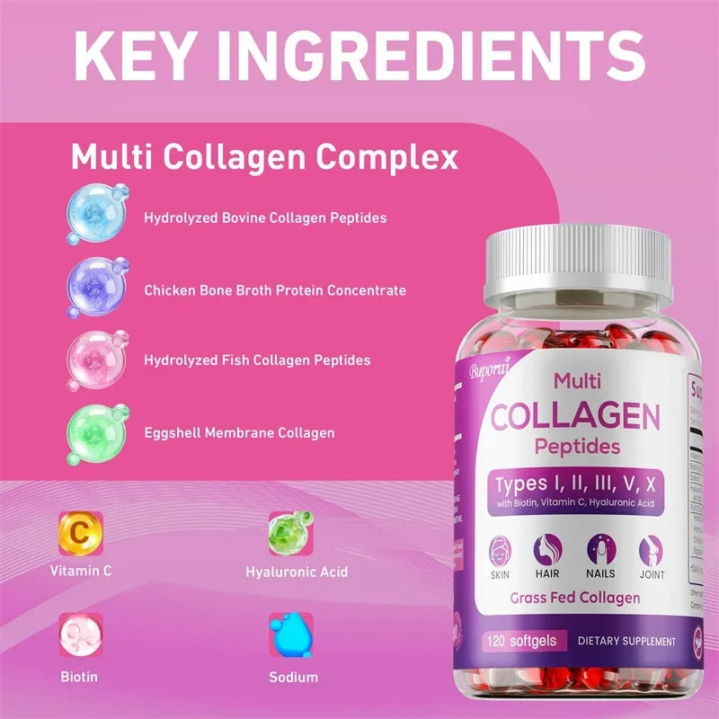 Collagen Peptides -  Anti-Aging, Reduces Wrinkles, Hair, Skin, Nails, Digestion and Joint Support, Gluten-free