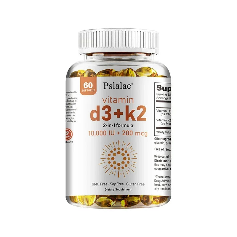 Vitamin D3 with K2 - Immune Support, Healthy Muscle Function and Bone Health, for Heart, Joint Health
