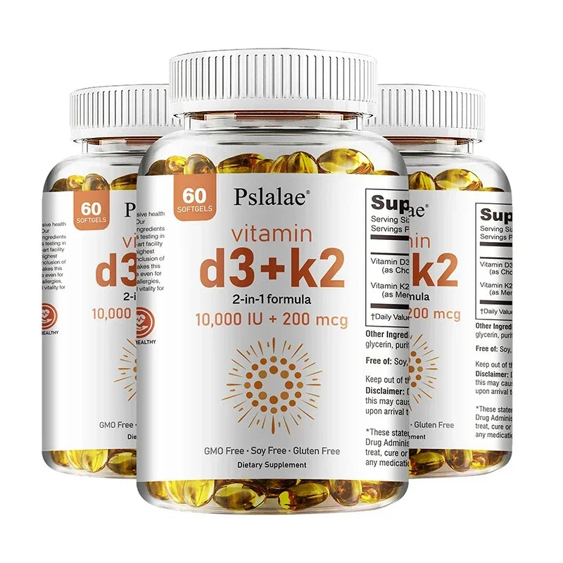 Vitamin D3 with K2 - Immune Support, Healthy Muscle Function and Bone Health, for Heart, Joint Health