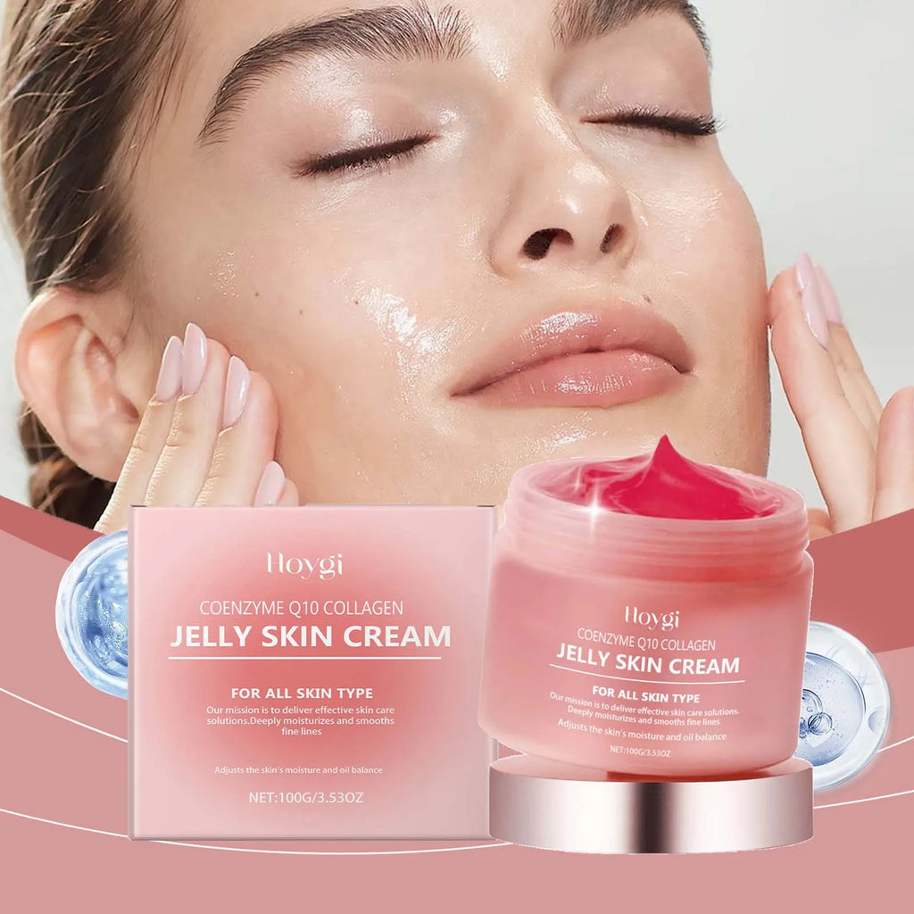 Collagen Jelly Cream Deeply Moisturizing Smooth Skin Tightening Fade Fine Lines Soothing Brightening Hydrating Facial Gel Cream
