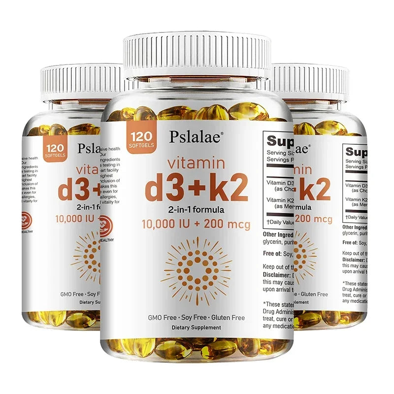 Vitamin D3 with K2 - Immune Support, Healthy Muscle Function and Bone Health, for Heart, Joint Health
