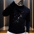 Men's Sweatshirt Autumn Winter New Style Personalized Letter Printing Slim Handsome Round Neck Casual Sweatshirt Trend