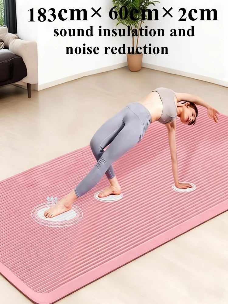 20MM 183×60cmThick Yoga Mats Anti-slip Sport Fitness Mat Blanket for Exercise Yoga and Pilates Gymnastics Mat Fitness Equipment
