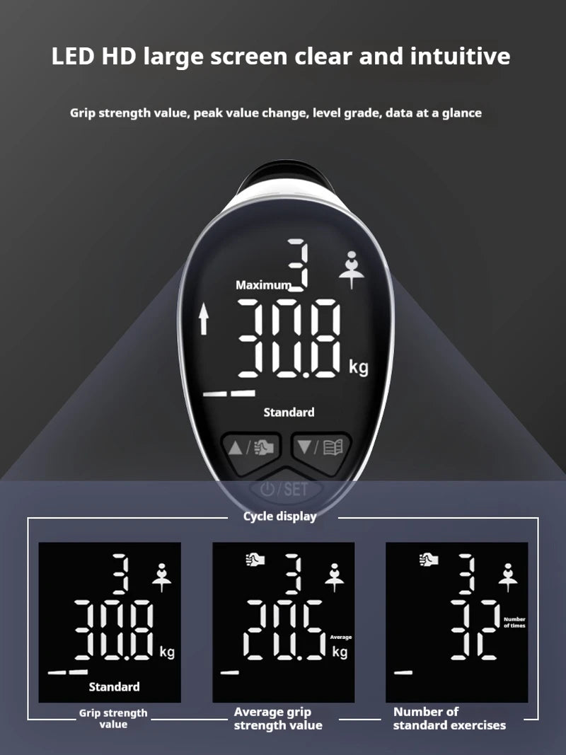 Digital Hand Grip Strengthener Adjustable Hand Strength Trainer With Gauge Professional Fitness Equipment For Fitness Enthusiast