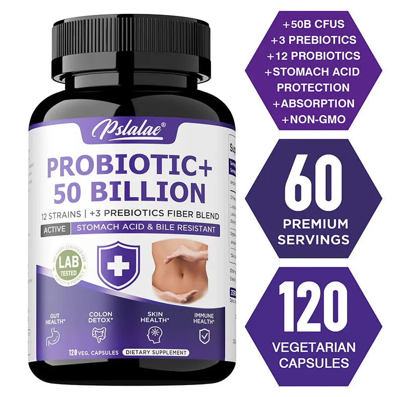 Probiotic 50 Billion - Probiotics for Men and Women To Promote Gut and Digestive Health, Relieve Bloating, and Improve Immunity