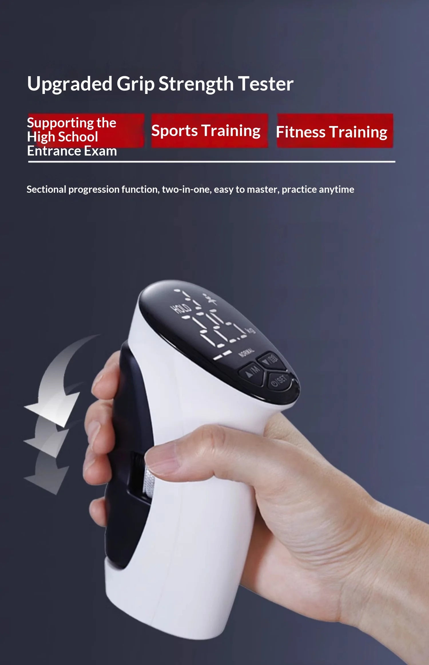 Digital Hand Grip Strengthener Adjustable Hand Strength Trainer With Gauge Professional Fitness Equipment For Fitness Enthusiast