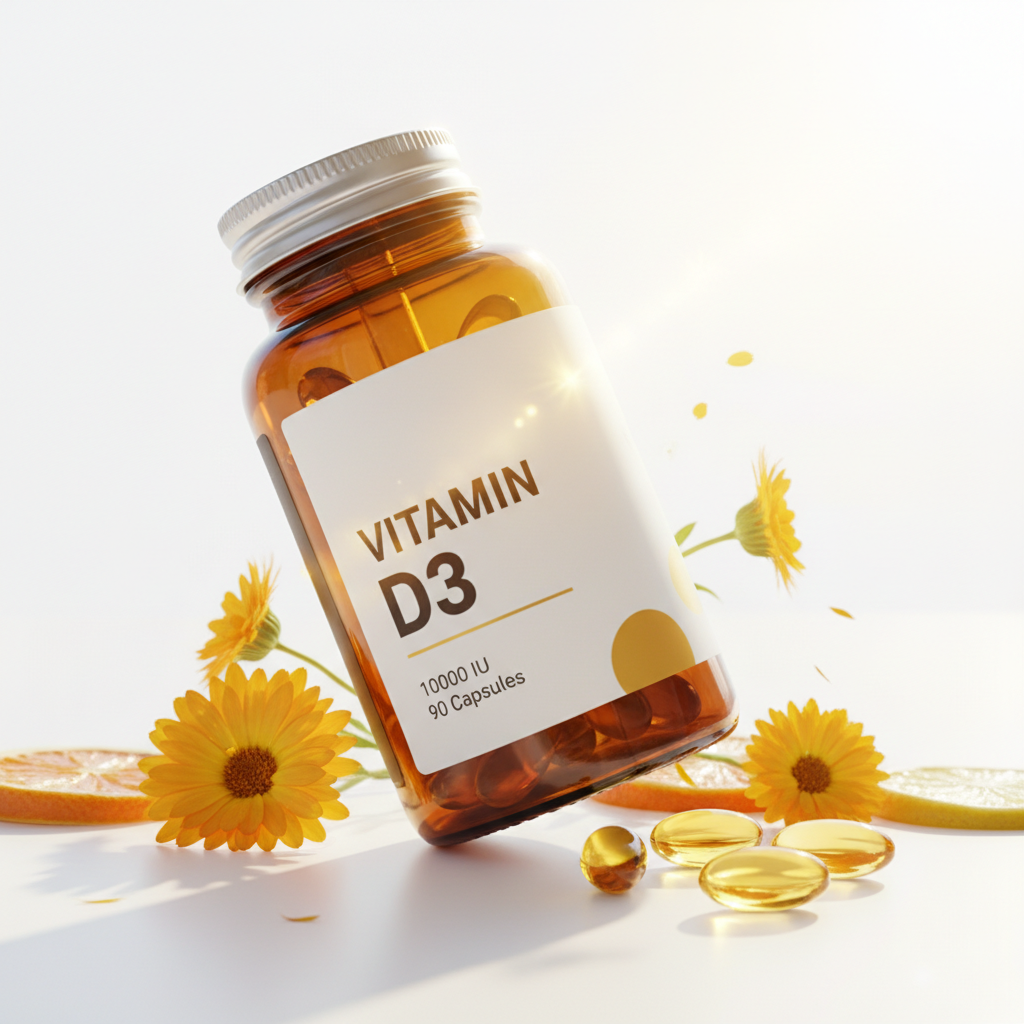 Vitamin D3 5000 IE hochdosiert - 365 Kapseln Jahresvorrat für Immunsystem und Knochengesundheit